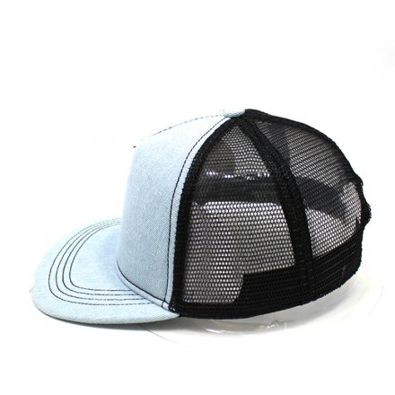 嘻哈平沿洗水網帽定制