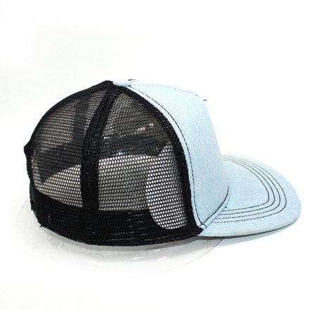 嘻哈平沿洗水網帽定制