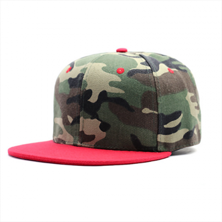 軍迷迷彩平沿帽定制