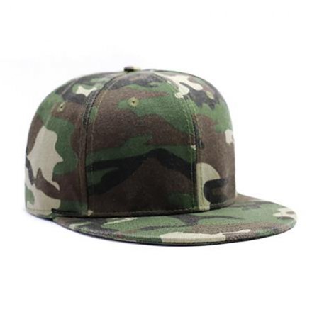 軍迷迷彩平沿帽定制
