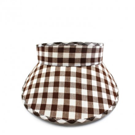 格子布純棉太陽帽定制