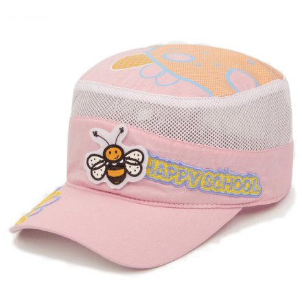 透氣兒童平頂軍帽定制