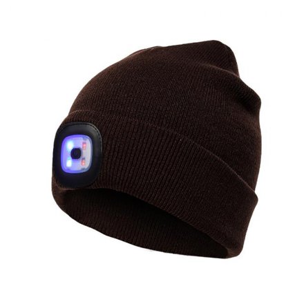 歐美熱銷帶燈針織功能帽定制