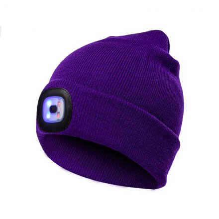 歐美熱銷帶燈針織功能帽定制