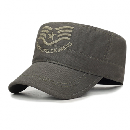 可刺繡LOGO洗水軍帽定制