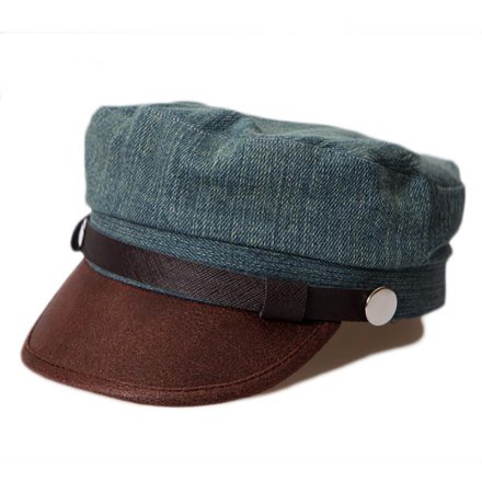 洗水皮沿牛仔平頂帽定制